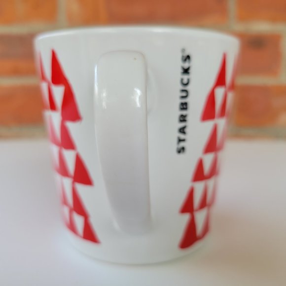 Starbucks Coffee Mug 2016 Christmas Holiday White with Red Christmas Trees - Picture 5 of 8